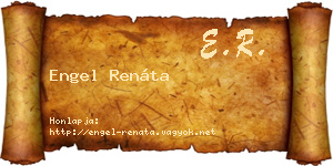 Engel Renáta névjegykártya